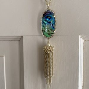 Kendra Scott Rayne Gold Pendant Necklace - Abalone Shell